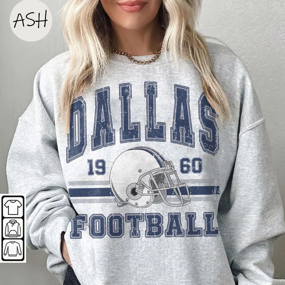 Vintage 90S Style Dallas Football Sweatshirt, Trendy Dallas Football Fan Gift, Dallas Game Day Shirt, Dallas Shirt, Game Day Shirt Coolprintshirt