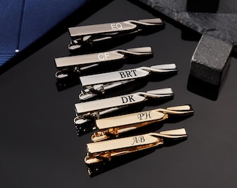 Pasador de corbata personalizado y grabado: Pasador de corbata trenzado de acero inoxidable