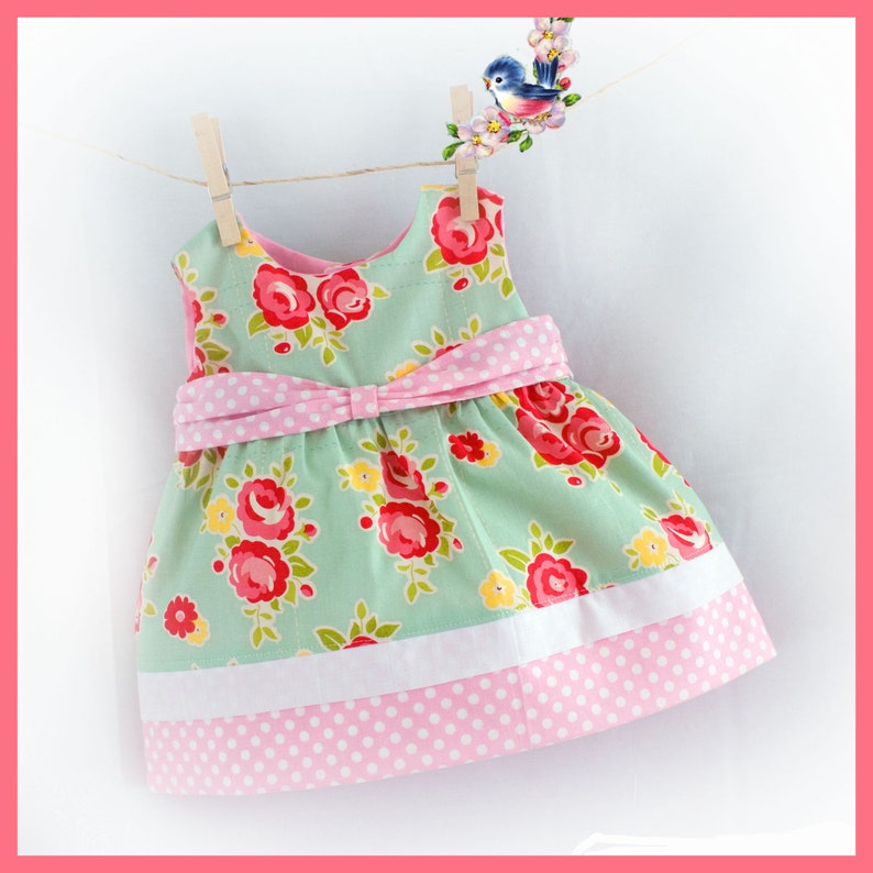 Instant Download PDF Sewing Pattern Baby Toddler Dress 0-3 m, 3, 6-9, 12, 18, 24 m Beginner Easy Video Tutorial image 3