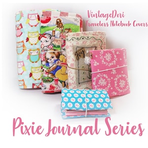 PDF Sewing Pattern VintageDori TN Covers Travelers Notebook Pixie Series 5 sizes
