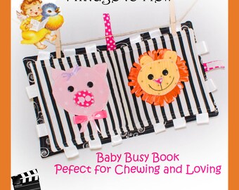 Baby Busy Book - Quiet Book - Playing and Chew Toy