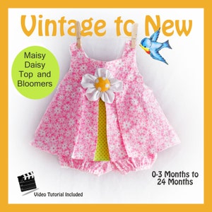 Maisy Daisy Top and Bloomers Summer Set Infant Baby Toddler 0-3 months to 24 months