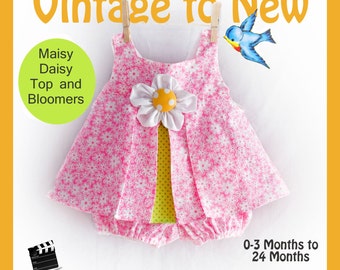 Maisy Daisy Top and Bloomers Summer Set Infant Baby Toddler 0-3 months to 24 months