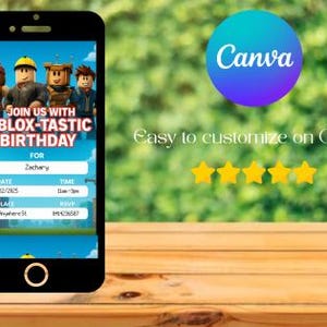 Roblox Birthday Invitation | Editable Digital Invite | Printable Party Invitation | Instant Download