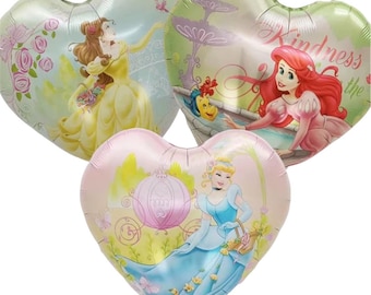 Three Piece  Princess Hearts Balloon Set