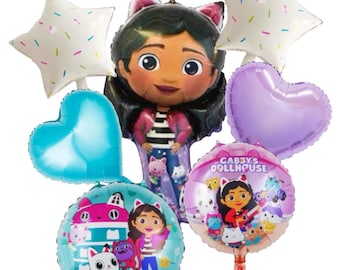Cat Friends Gabby’s Dollhouse Birthday Balloon Set- 7 Pieces