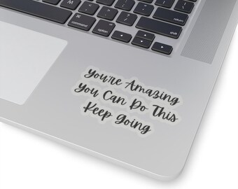 Inspirational Kiss-Cut Stickers - Motivational Quotes for Journals, Laptops, Water Bottles, Gifts, and Self-Care Decoration