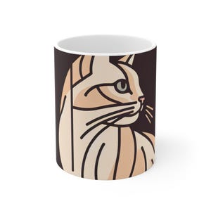 Black Cat Witchy Mug, Cat Mom Halloween Mug, Magical Cat Lover Gift, Wiccan Kitty Coffee Cup, Spooky Cat Lady Tea Mug