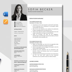 Lebenslauf Vorlage deutsch Word + Pages Bewerbungsvorlage moderne Bewerbung, Lebenslauf Vorlage Deutsch,Ausbildung Bewerbung, Tabellarischer