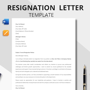 Carta de demissão Modelo de carta de demissão profissional Páginas do Word Carta de oferta de licença Carta da empresa Demissão de funcionário