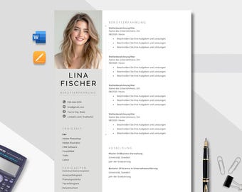 Bewerbungsvorlage Deutsch, Lebenslauf Vorlage Word, Apple Pages, Cv Vorlage Anschreiben, Anlagen, Deckblatt, Motivationsschreiben, Pages
