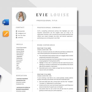 Executive Resume Template for Word, Google Docs, Professional CEO CV Template, C-Level Resume, Cover Letter & References, 1-3 Page Resume