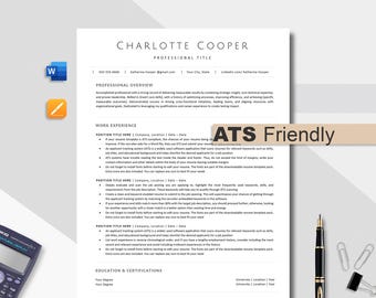 Szablon CV ATS: minimalistyczny design dla Worda i stron Przyjazny szablon CV ATS dla Worda, minimalistyczne CV, proste CV, podstawowe CV