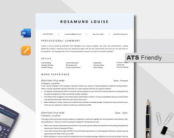 ATS Resume Template: Modern, Professional CV (MS Word Download)