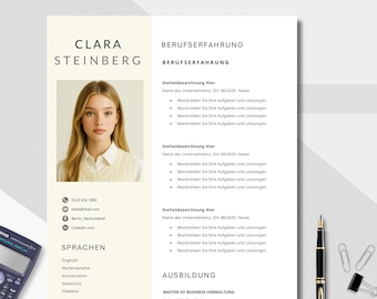 Bewerbungsvorlage Deutsch, Lebenslauf Vorlage Word, Apple Pages, Cv Vorlage Anschreiben, Anlagen, Deckblatt, Motivationsschreiben