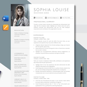 Registered Nurse Resume Template RN, CNA, 2-3 Page Resume Template Word & Pages, Physician Assistant Resume for Nurse, Nursing CV,Lpn resume