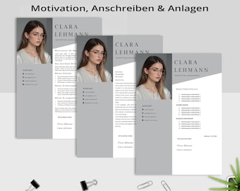 Bewerbungsvorlage Deutsch | Lebenslauf Vorlage Word, Google Docs & Pages | Cv Vorlage Anschreiben, Anlagen, Deckblatt, Motivationsschreiben