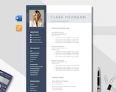 Lebenslauf Vorlage deutsch | Professionelle Bewerbungsvorlage Word & Pages | Berufserfahrene, Berufseinsteiger, Schüler, Studenten