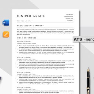 Sjabloon ATS-cv: modern, professioneel cv (digitale download)