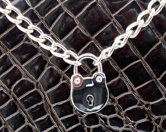 Chain Necklace with choice of lock - Free US Shipping