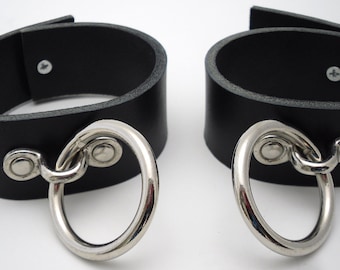 Custom Sized Heavy Duty Submissive Cuffs, set of 2 - Free US Shipping