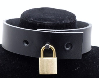 BDSM Small Brushed Brass Padlock - Free US Shipping