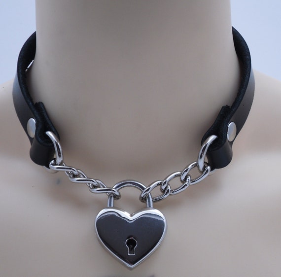 Leather submissive day collar T1, Submissive collar, BDSM day collar, Leather collar kink, BDSM training collar, Consideration collar