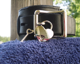 Heart shaped padlock in nickel - Free US Shipping