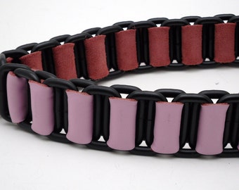 Collar - Pink and black chain collar - Free US Shipping