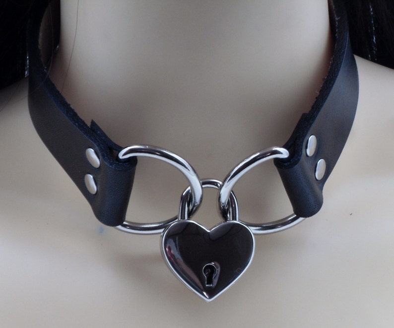 Wide 1 Inch Locking Submissive Collar lock Included Free Etsy