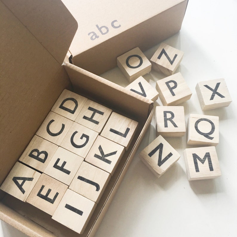 custom made hand carved stamps customized font scrapbooking stamp scrapbook stamp wood mount Large alphabet ABC stamp set