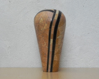 Large Deco Crackle Wood Vase by Dara International