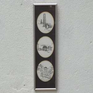 San Francisco Trio Thin Wall Hanging Signed by Artist image 1