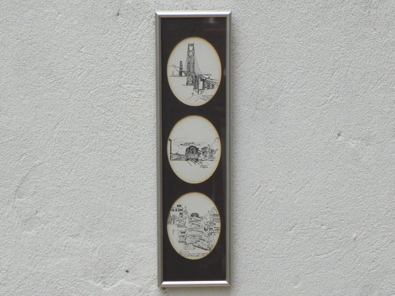 San Francisco Trio Thin Wall Hanging Signed by Artist image 1