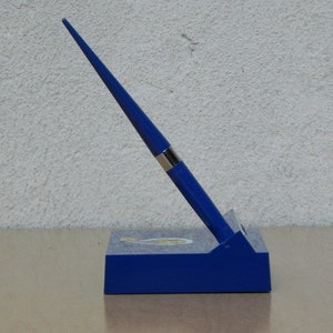 Sheaffer 1970's Blue Desk Pen with Peter Max style YES image 4