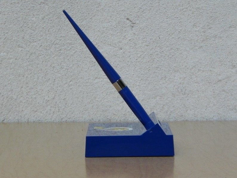Sheaffer 1970's Blue Desk Pen with Peter Max style YES image 4