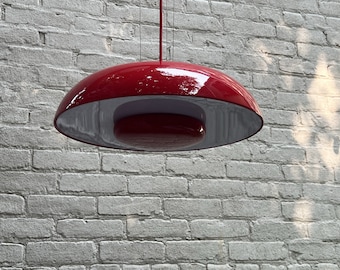 Red Flying Saucer Metal Pendant Hanging Lamp