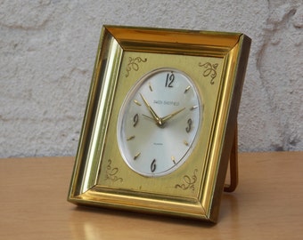 Swiza Sheffield Small Brass Wind Up Alarm Clock