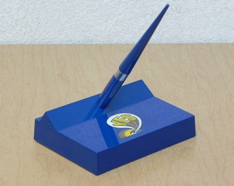 Sheaffer 1970's Blue Desk Pen with Peter Max style YES