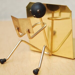 Modernist Stick Figure 1950s Bookends image 3