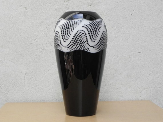 Large Glass Sasaki For Mikasa Sandblasted Vase In Back And Etsy