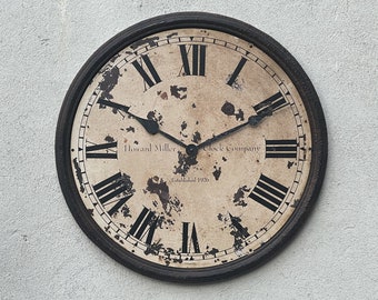 Very Large Round Antique Howard Miller Clock IV