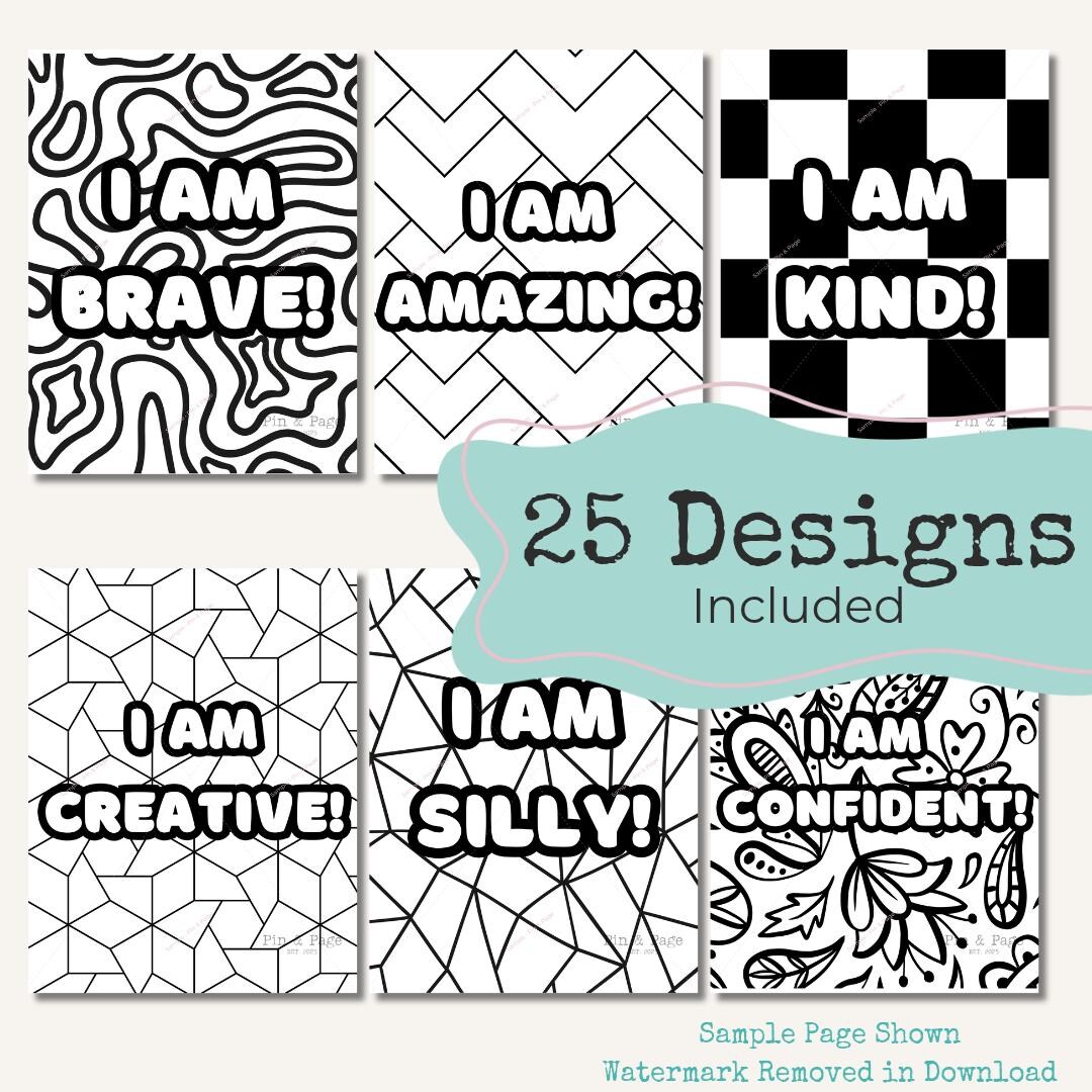 Color Me Positive Color Me Positive Coloring Pages | Affirmation Coloring Book for Kids ...