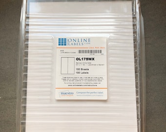White matte sticker / label sheets for laser and Inkjet