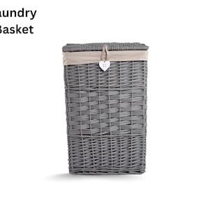 Handwoven Wicker Laundry Basket with Lid: Farmhouse Style Hamper