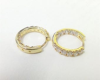 Kolczyki Pandora Sparkling Row Eternity Hoop Gold