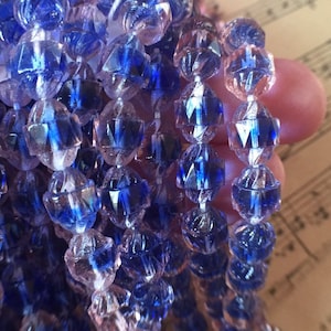 Pink Blue Givre Two Toned 11x10mm Faceted Turbine Cathedral Czech Fire Polished Beads (25pcs)