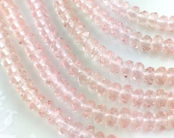 Preciosa/Jablonex Czech fire polished rosaline rose pink 3x4mm rondelle beads (100 pieces or 600 pieces (1/2 mass)) wholesale