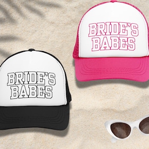 Bride&#39;s Babes Trucker Hat: Retro Bachelorette Party Snapback