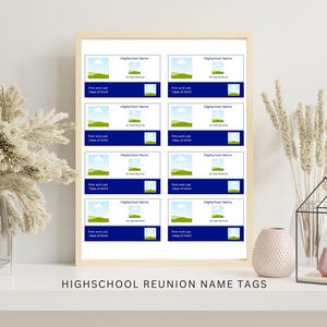 Custom High School Reunion Name Tags – Personalized with Name, Graduation Year & School Colors